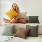Boho Beige Throw Pillow Cover — 18" - View 5