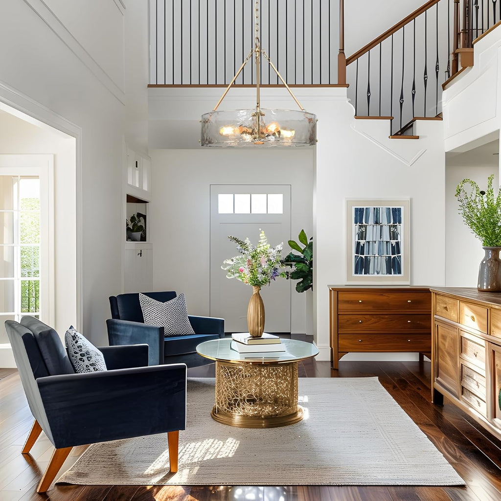 Luxe Metal Chandelier — 4-Light - View 4