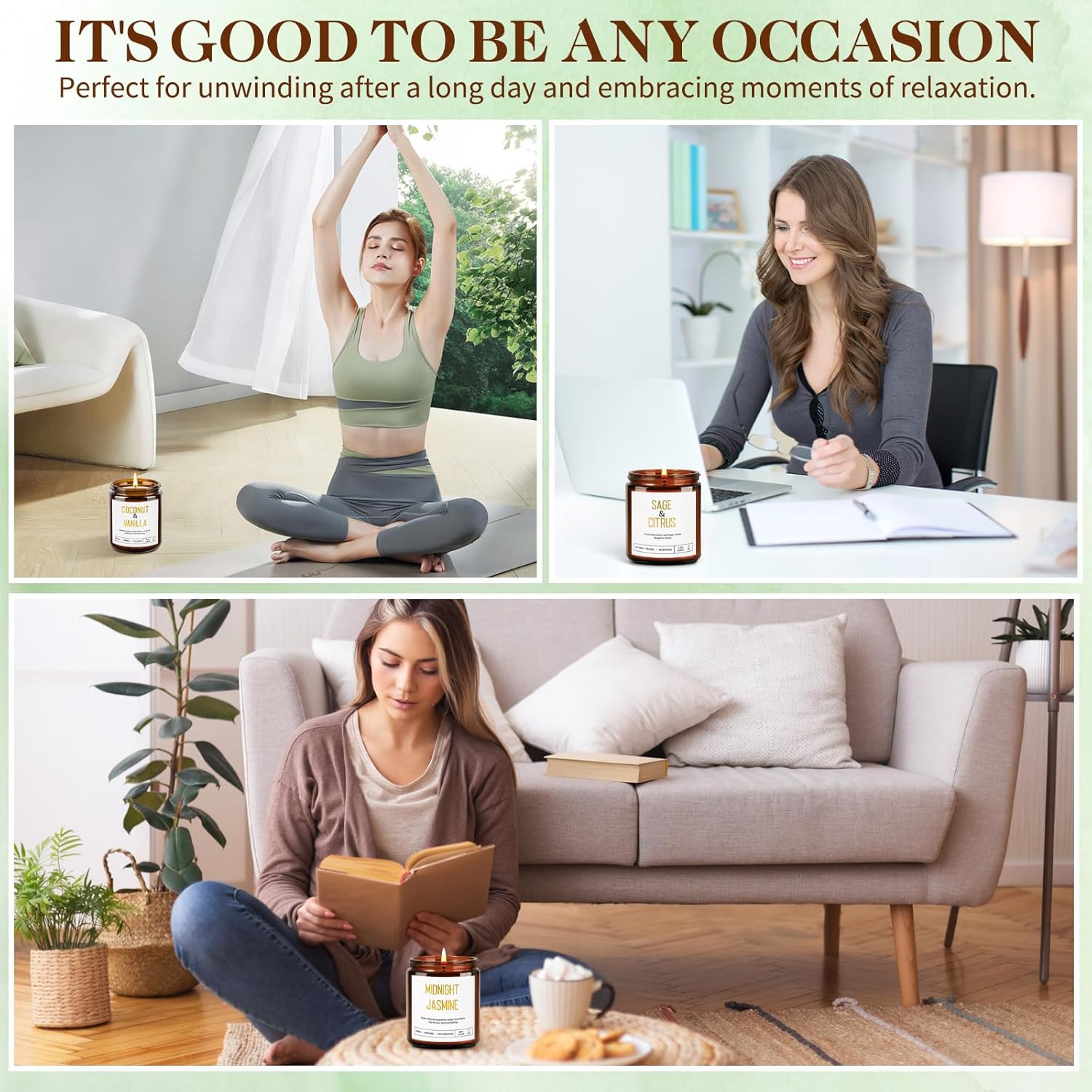 Soy Brown Scented Candle - View 8