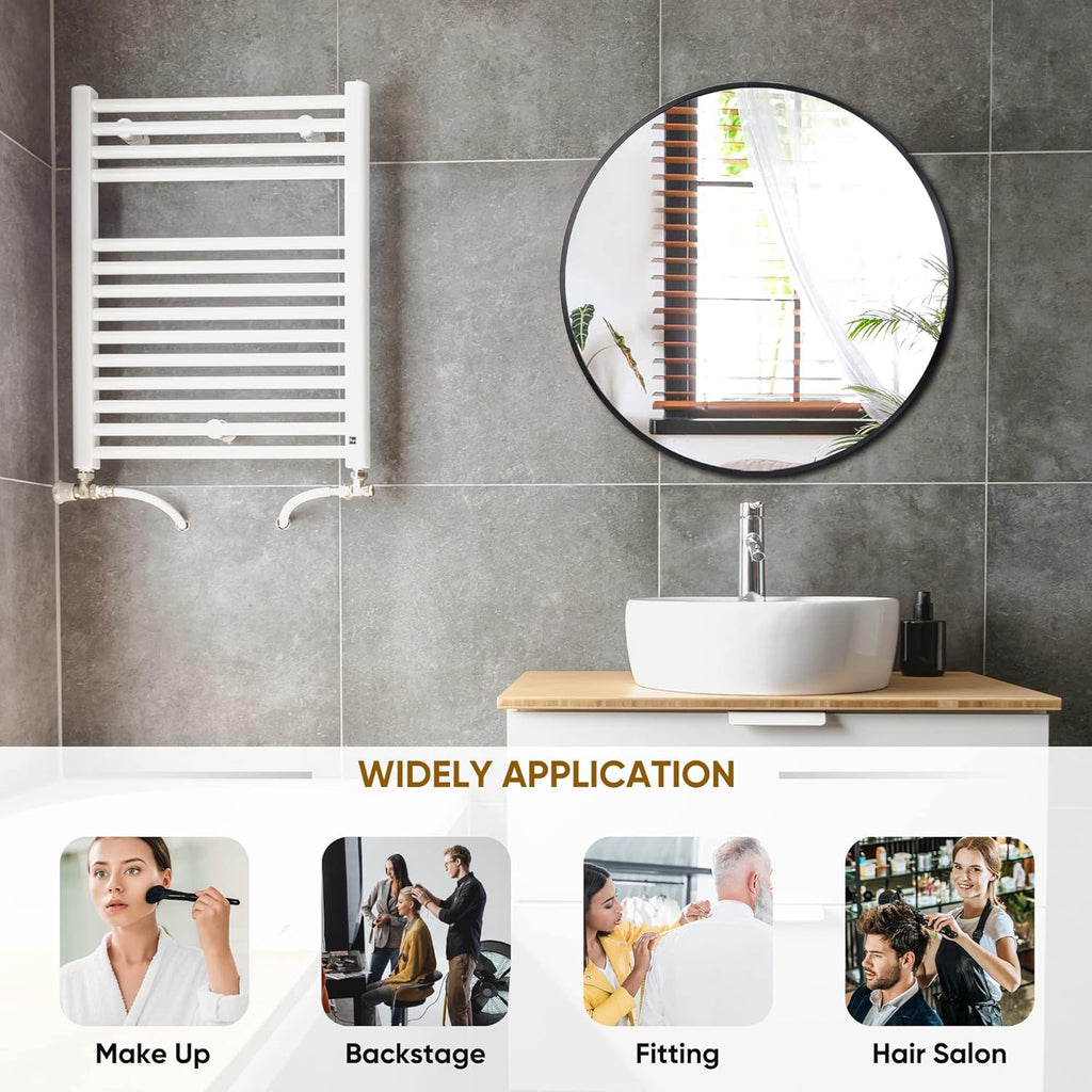 Metal Round Mirror — 24" - View 5
