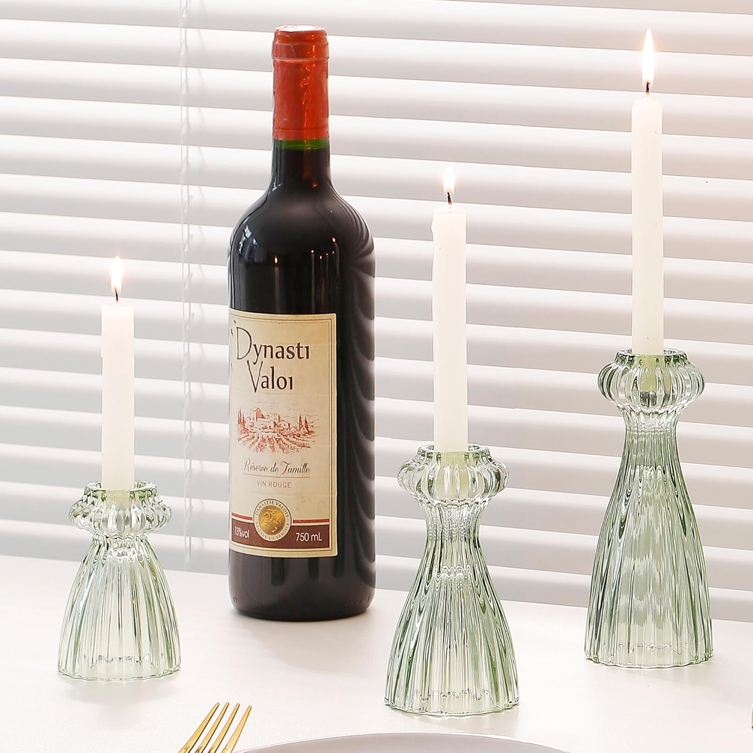 Blue Candle — Set of 3 - View 2