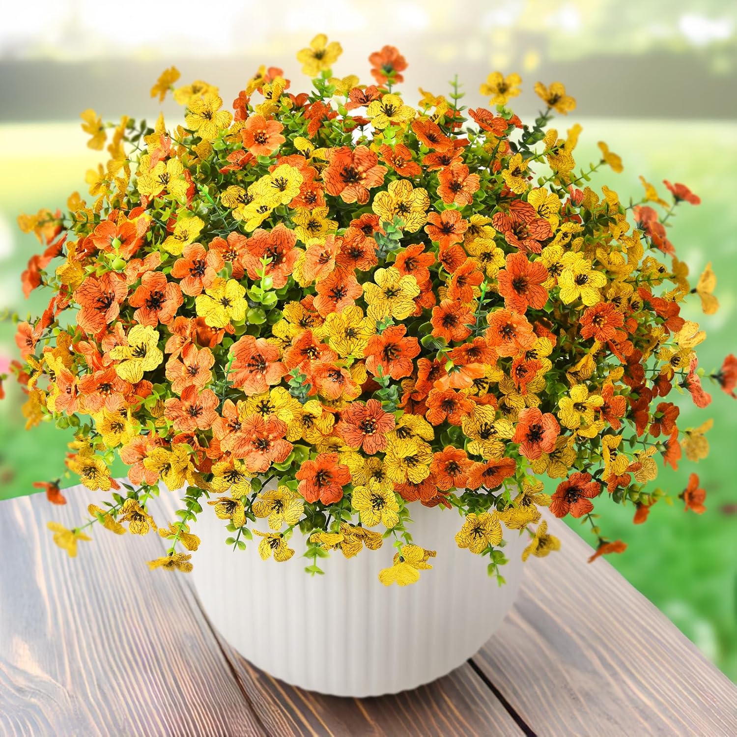 Orange Faux Plant — Orange Yellow