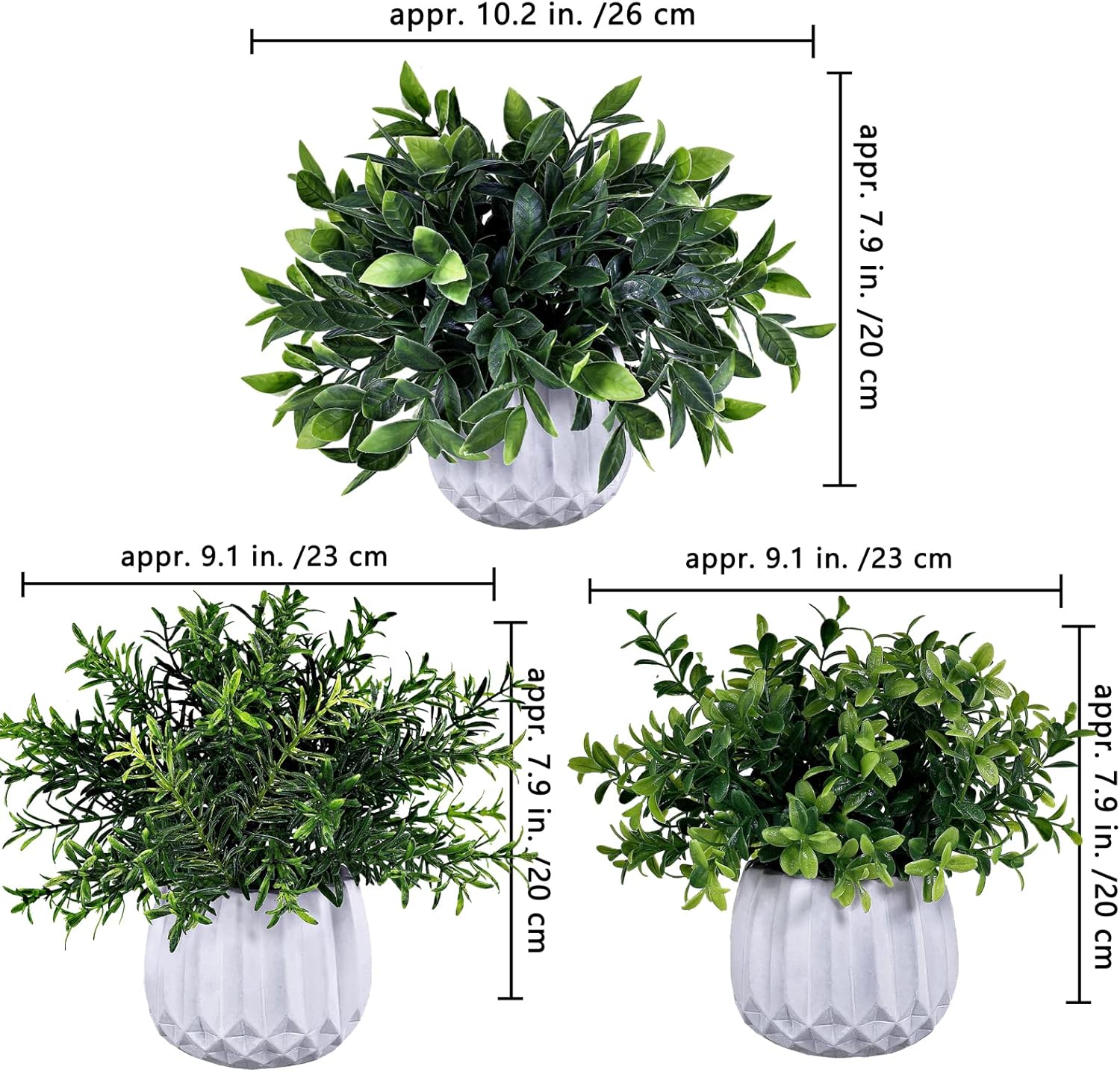 Modern Wood Artificial Plant - View 3