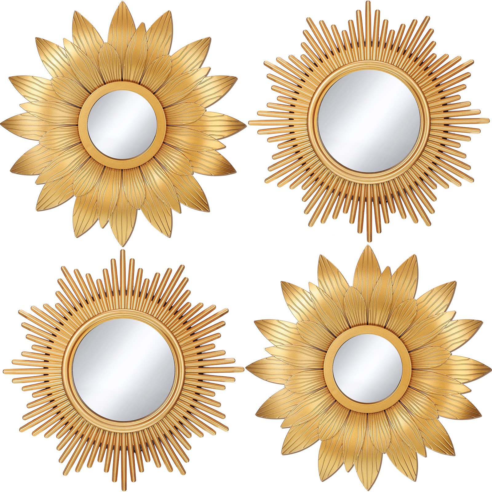 Round Luxe Metal Wall Mirror — 10"