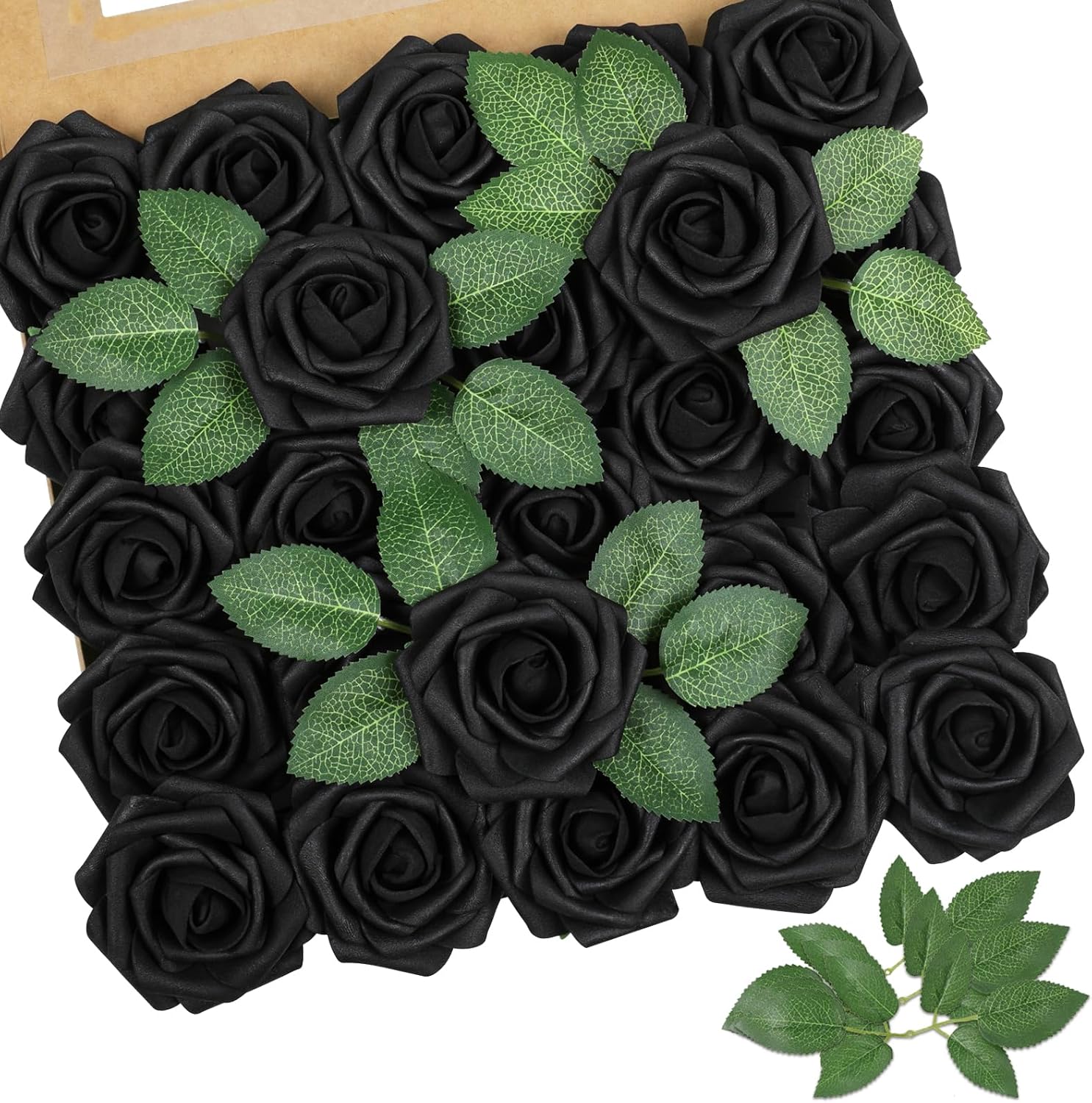 Beige Artificial Flowers — Black