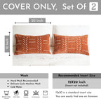 Lumbar Boho Beige Throw Pillow Cover — 20" - View 2