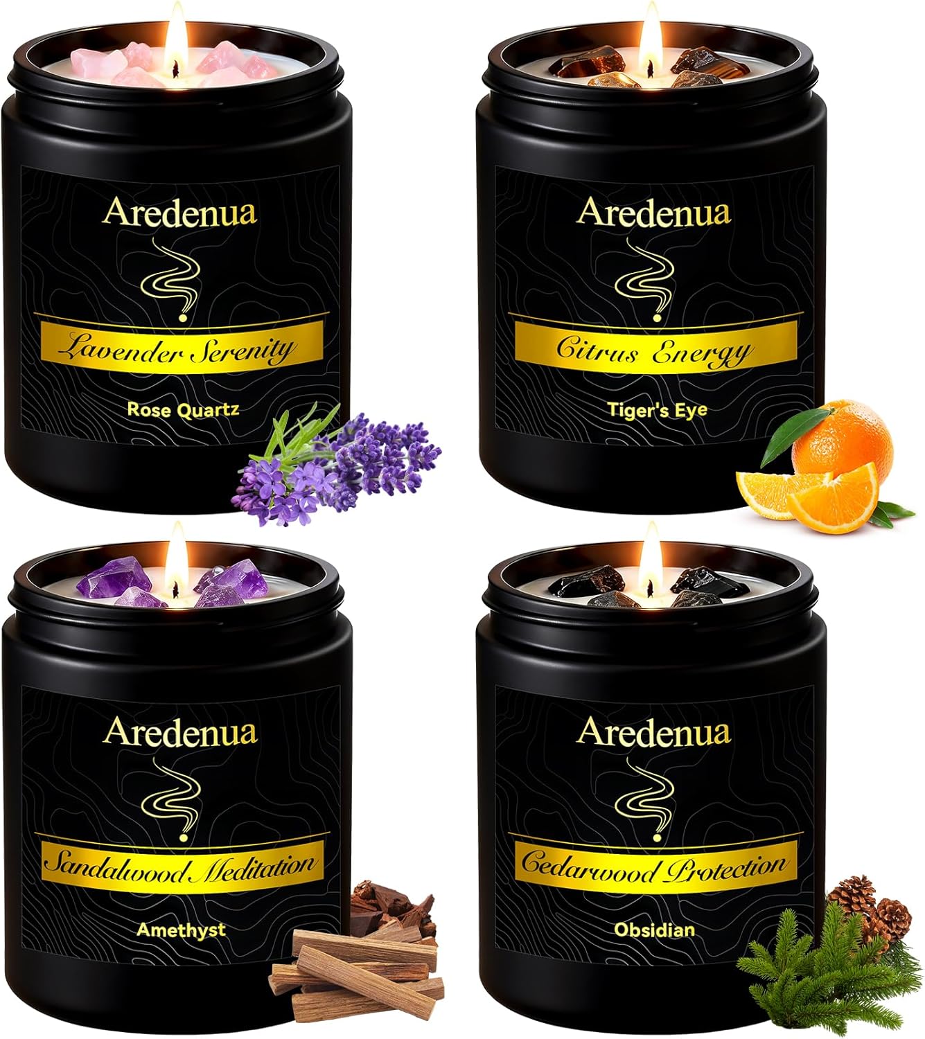 Soy Wax Luxe Wood Scented Candle — Crystal 1