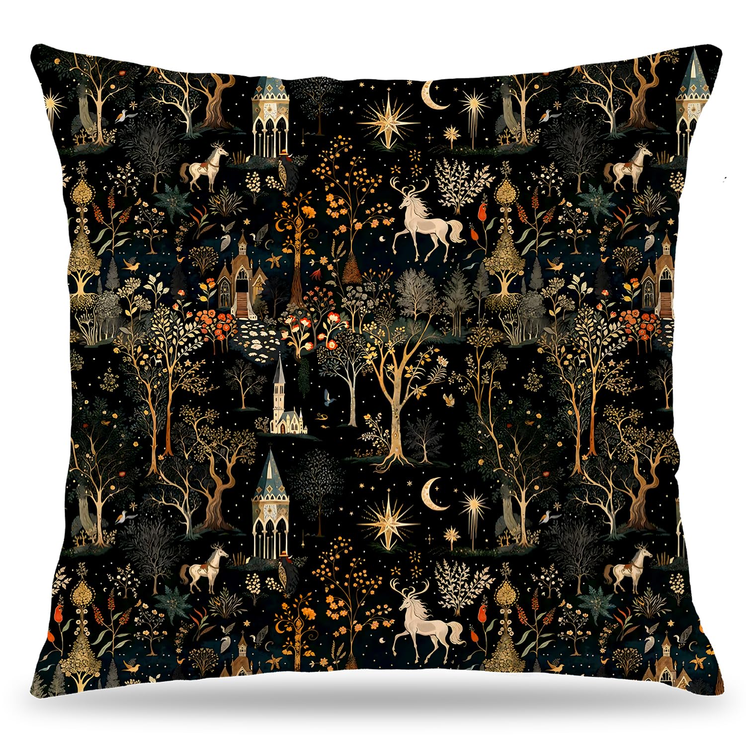 Boho Fabric Throw Pillow Cover — 18x18