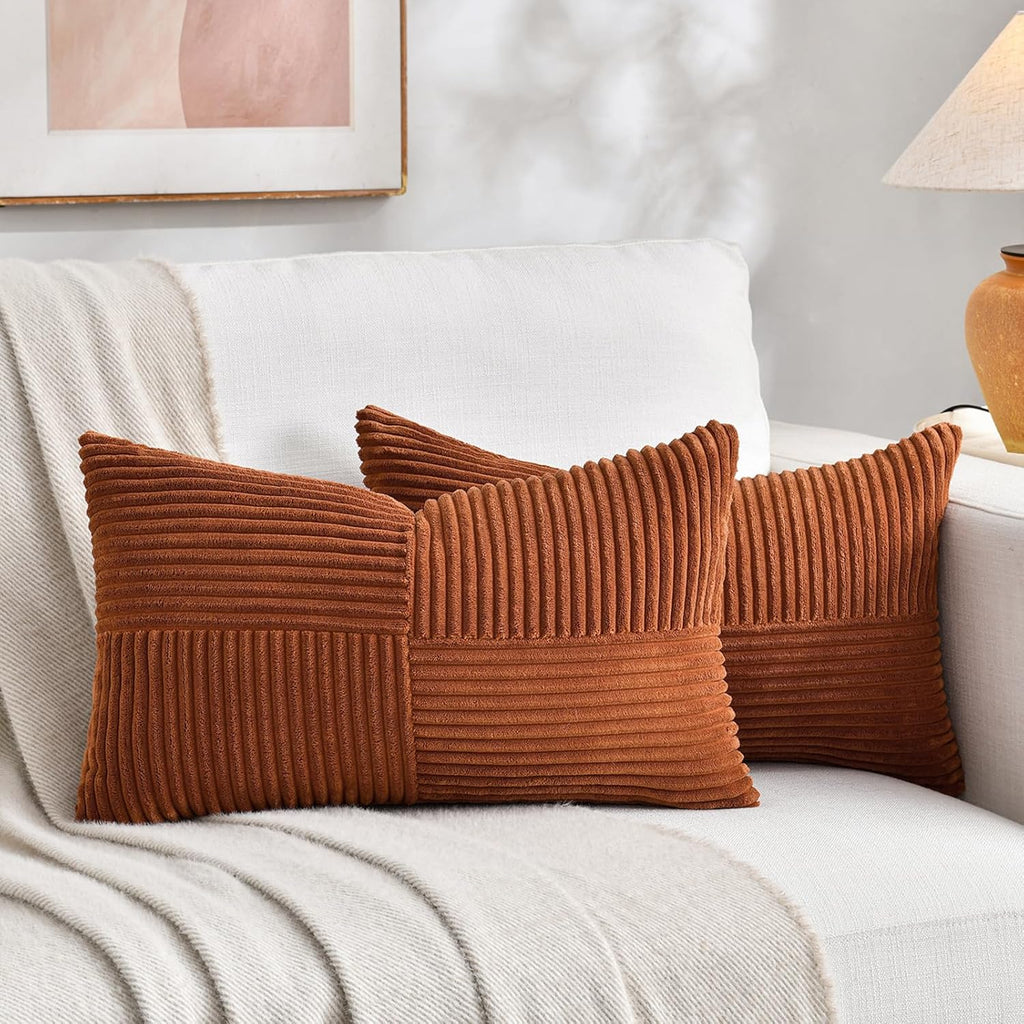 Lumbar Boho Beige Throw Pillow Cover — 20" - View 2