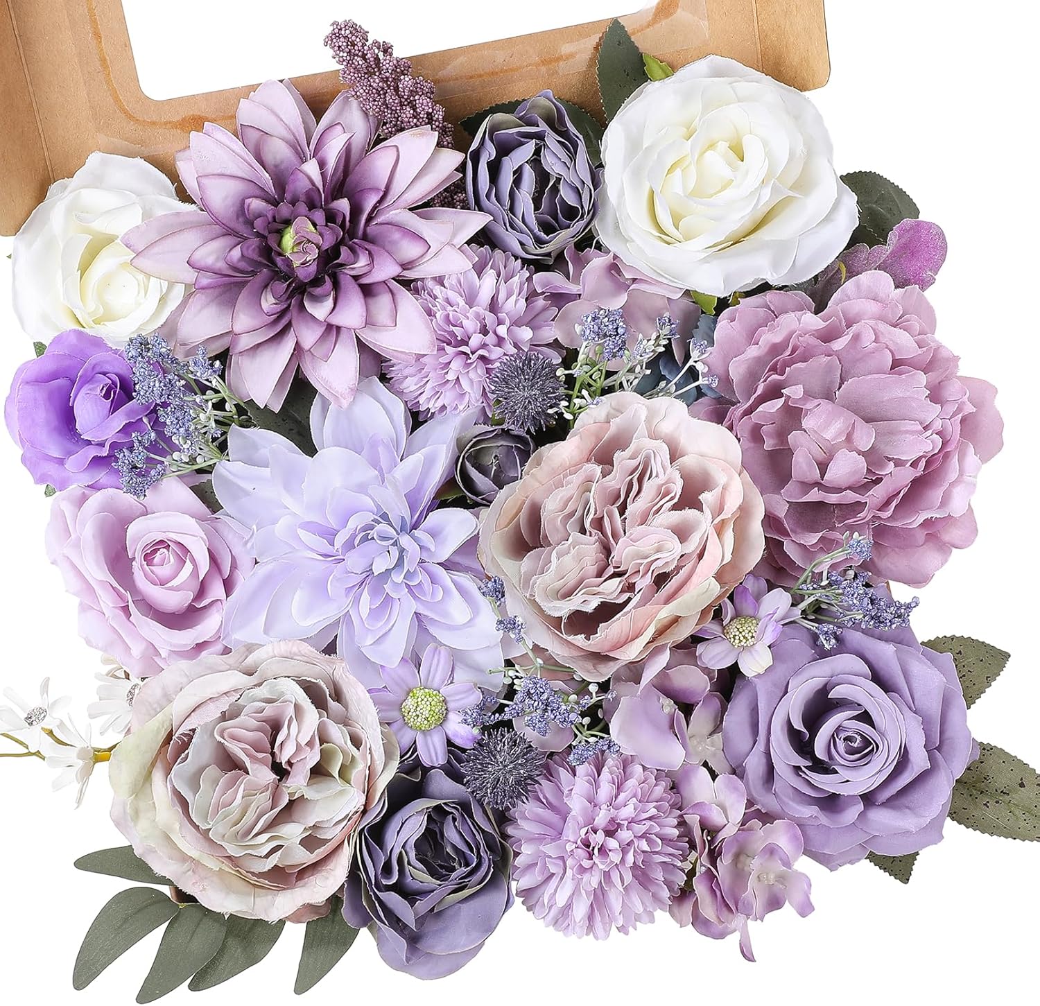 Beige Artificial Flowers — Purple