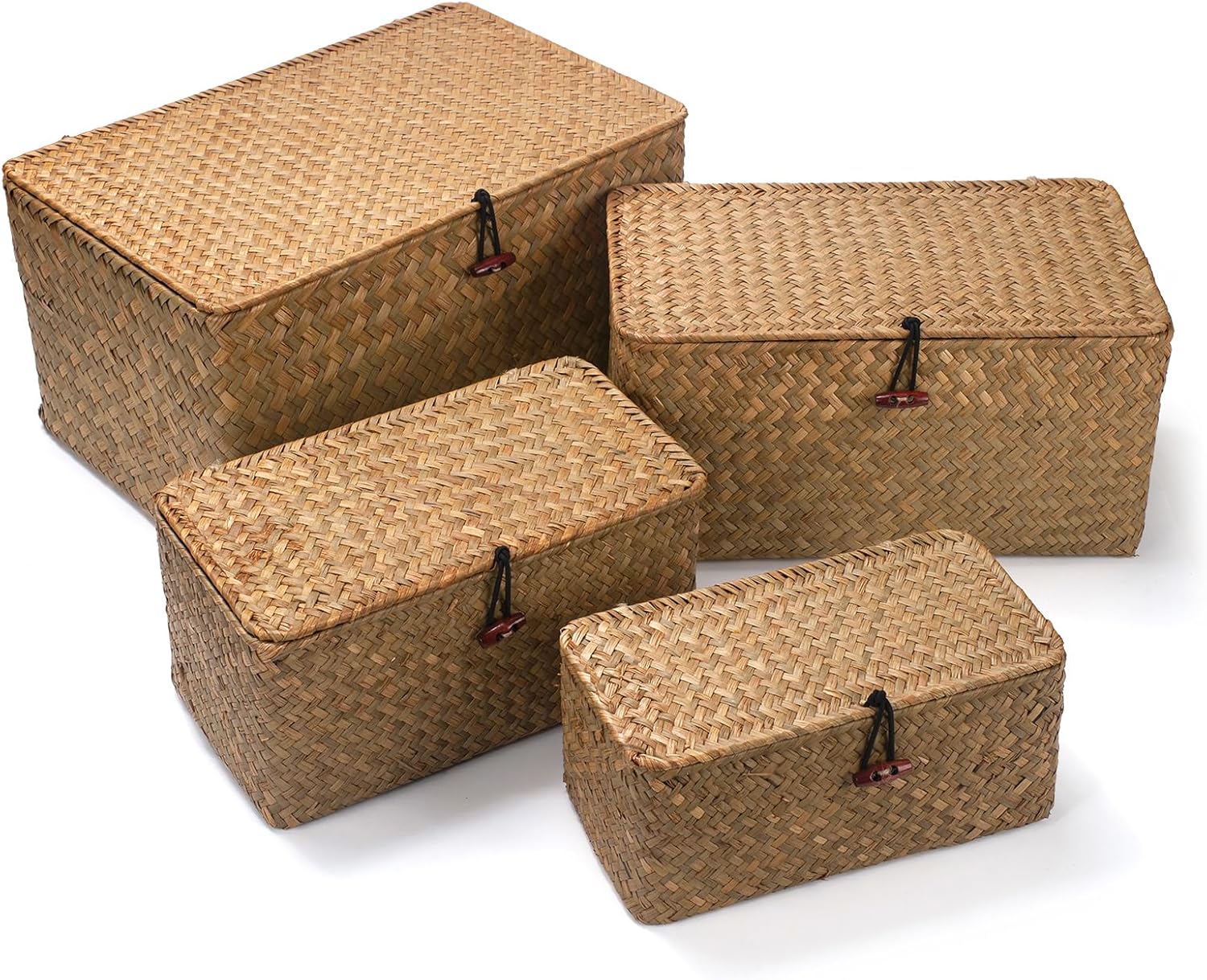 Boho Beige Woven Basket - View 5