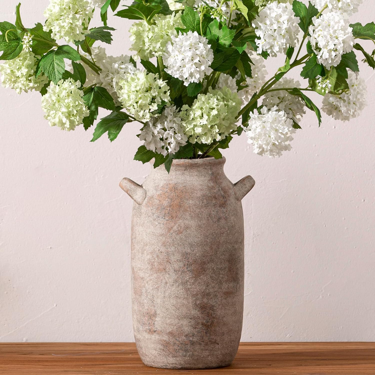 Vintage Farmhouse Brown Flower Vase — 6" — 12" Retro