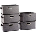 Beige Storage Bin — 7" — Grey&black Trim