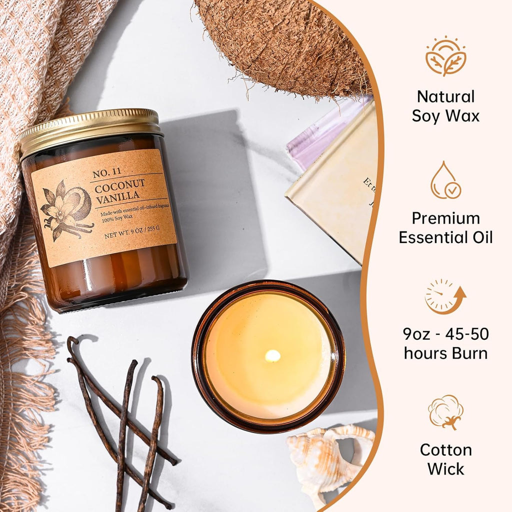Soy Wax Orange Scented Candle — Set of 4 - View 3