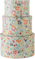 Round Boho Beige Home Decor — Set of 3 — Botanica Bliss Green