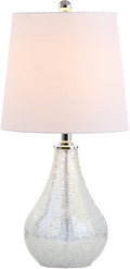 Linen Modern Grey Nightstand Lamp — 20.5" — White