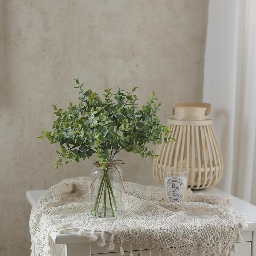 Farmhouse Glass Artificial Plant — 14" - View 7
