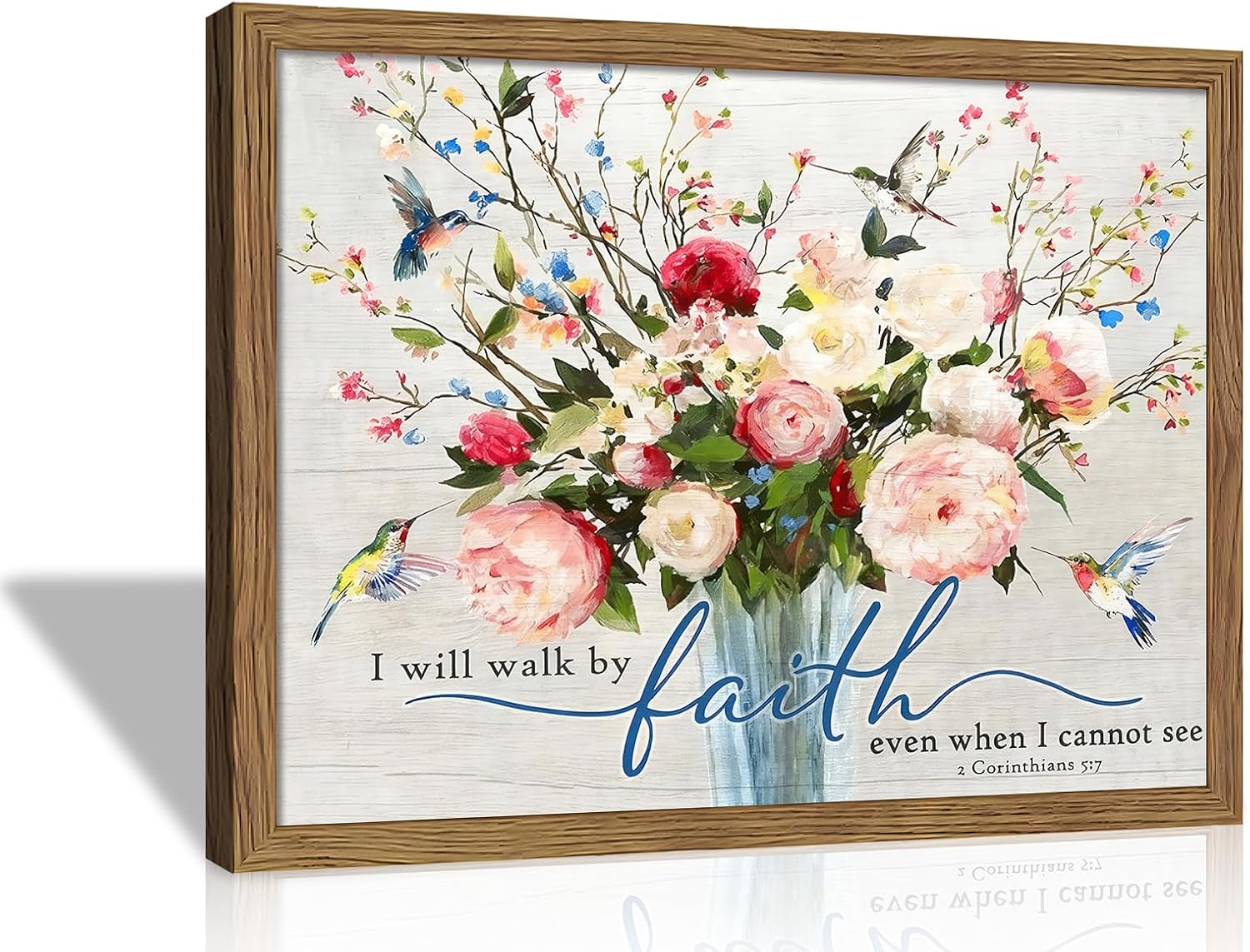 Framed Black Wall Decor — 16" — Corinthians-wood
