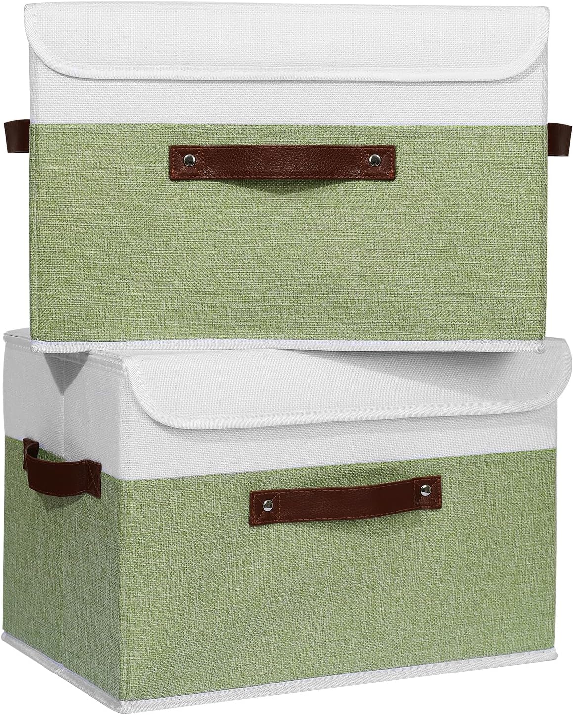 Linen Beige Storage Bin — Set of 1 — Large (Pack of 2)