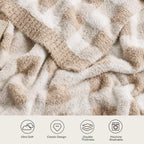 Knit Beige Throw Pillow — 50" - View 4