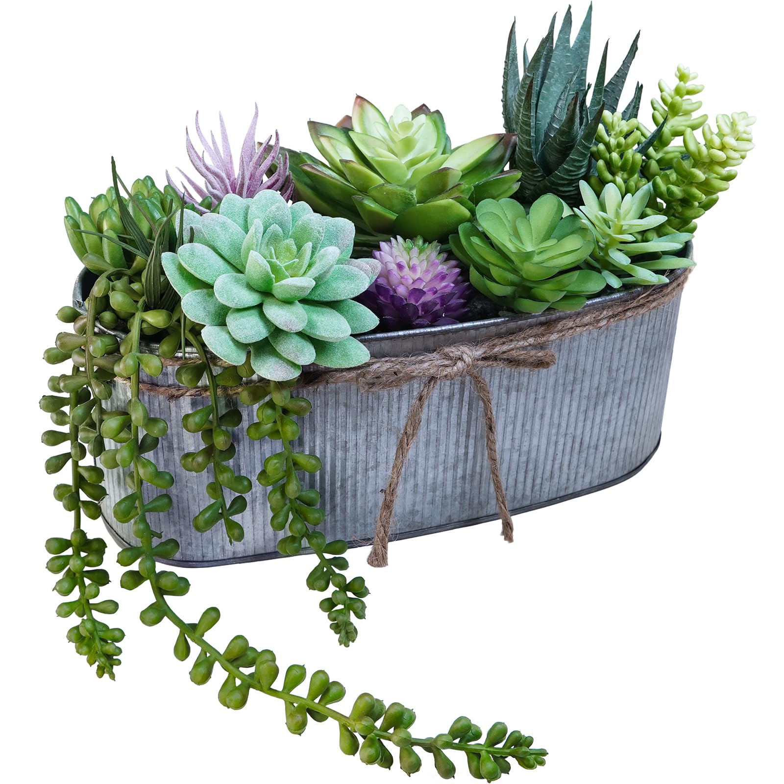 Oval Farmhouse Metal Artificial Plant — 10"