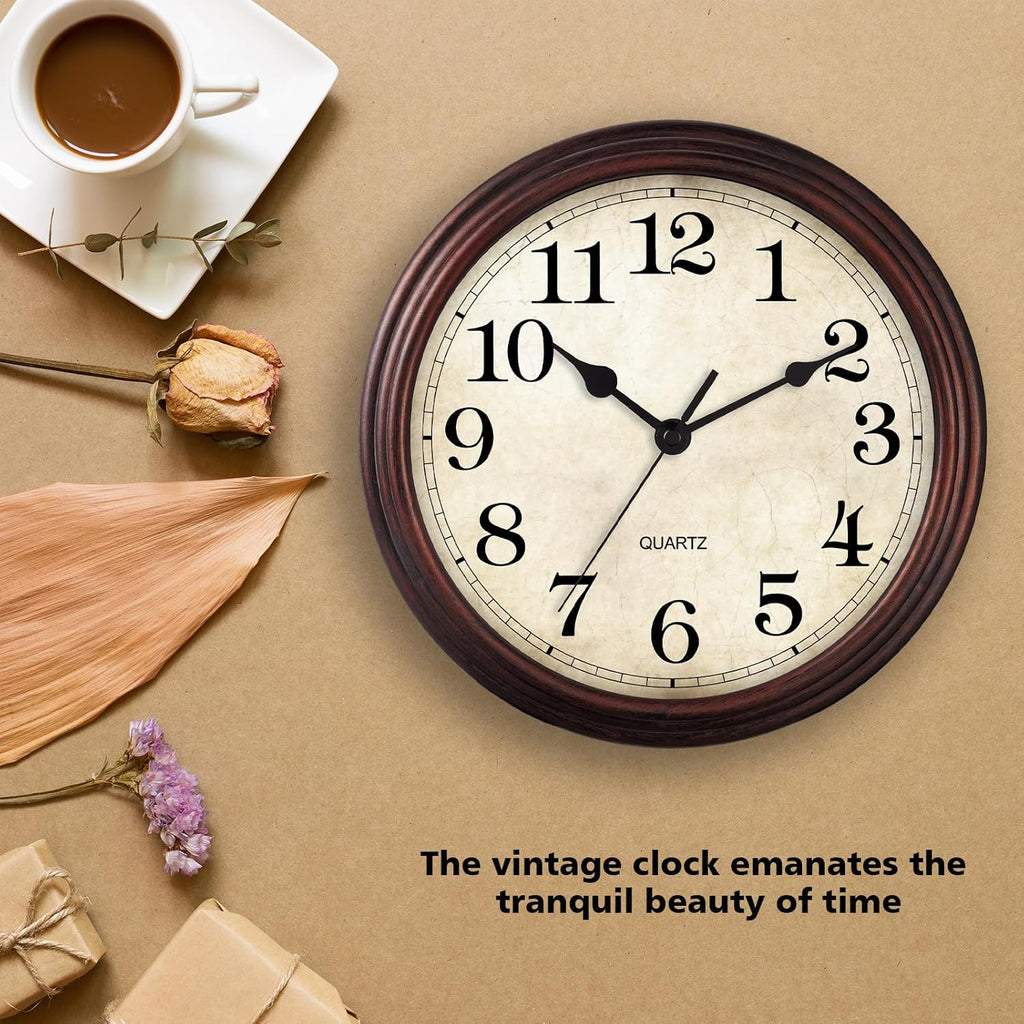 Battery Operated Gold Wall Clock — 9" - View 7
