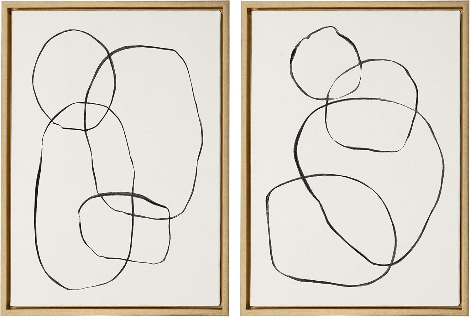 Linen Modern Beige Canvas Wall Art — 18x24 — 24"L x 18"W