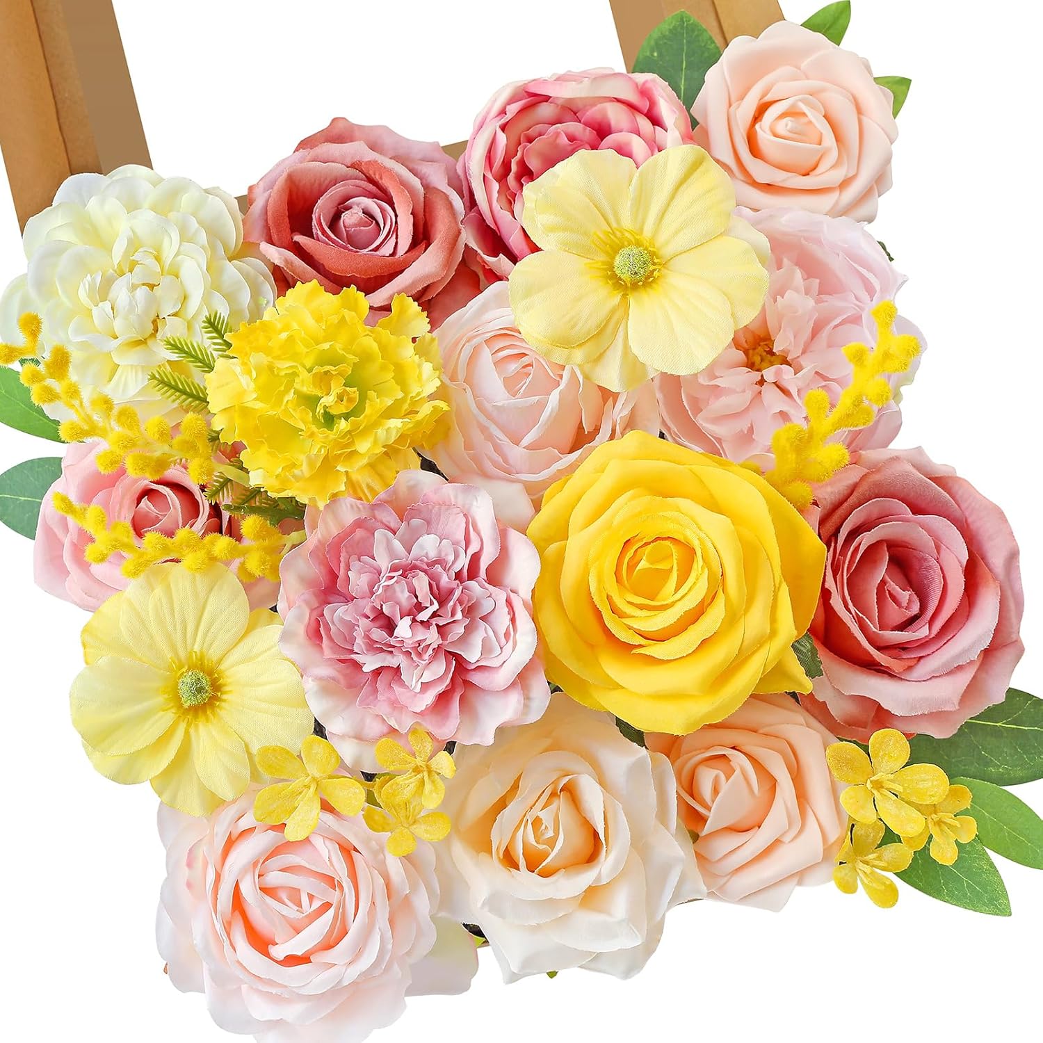 Black Artificial Flowers — A Pink Yellow