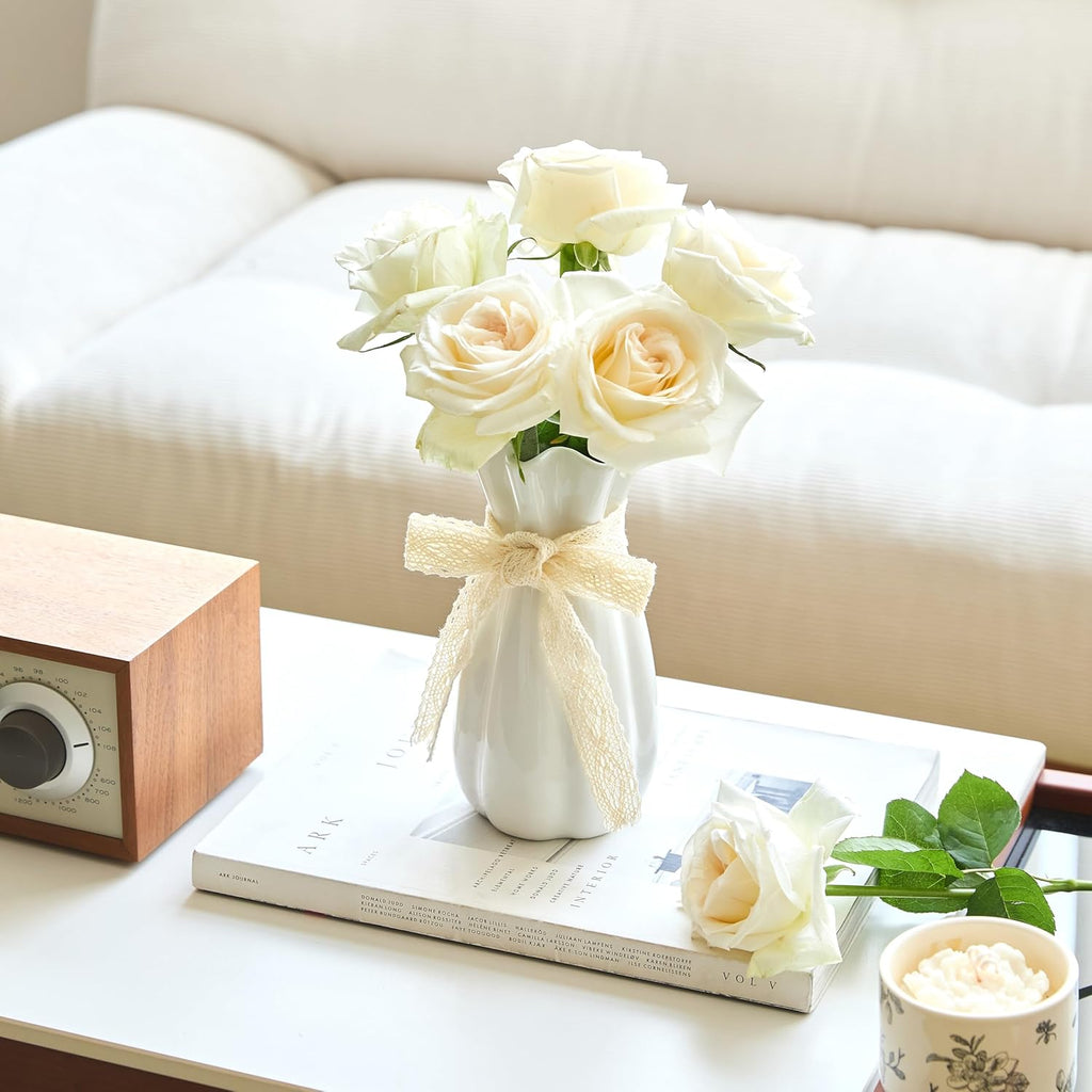 Boho Ceramic Flower Vase — 8" - View 7
