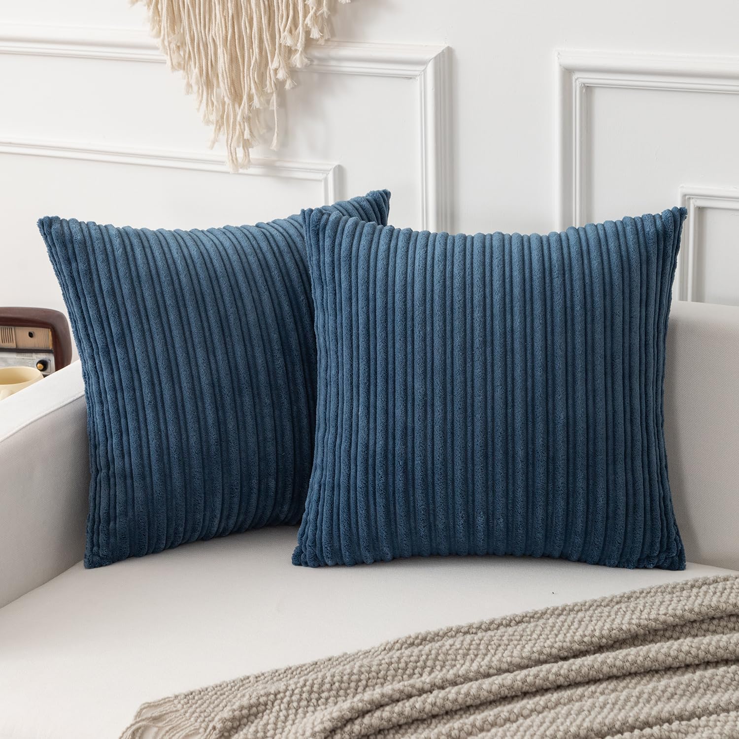 Lumbar Boho Beige Pillow Cover — 20" — 26" x 26" (Pack of 2)