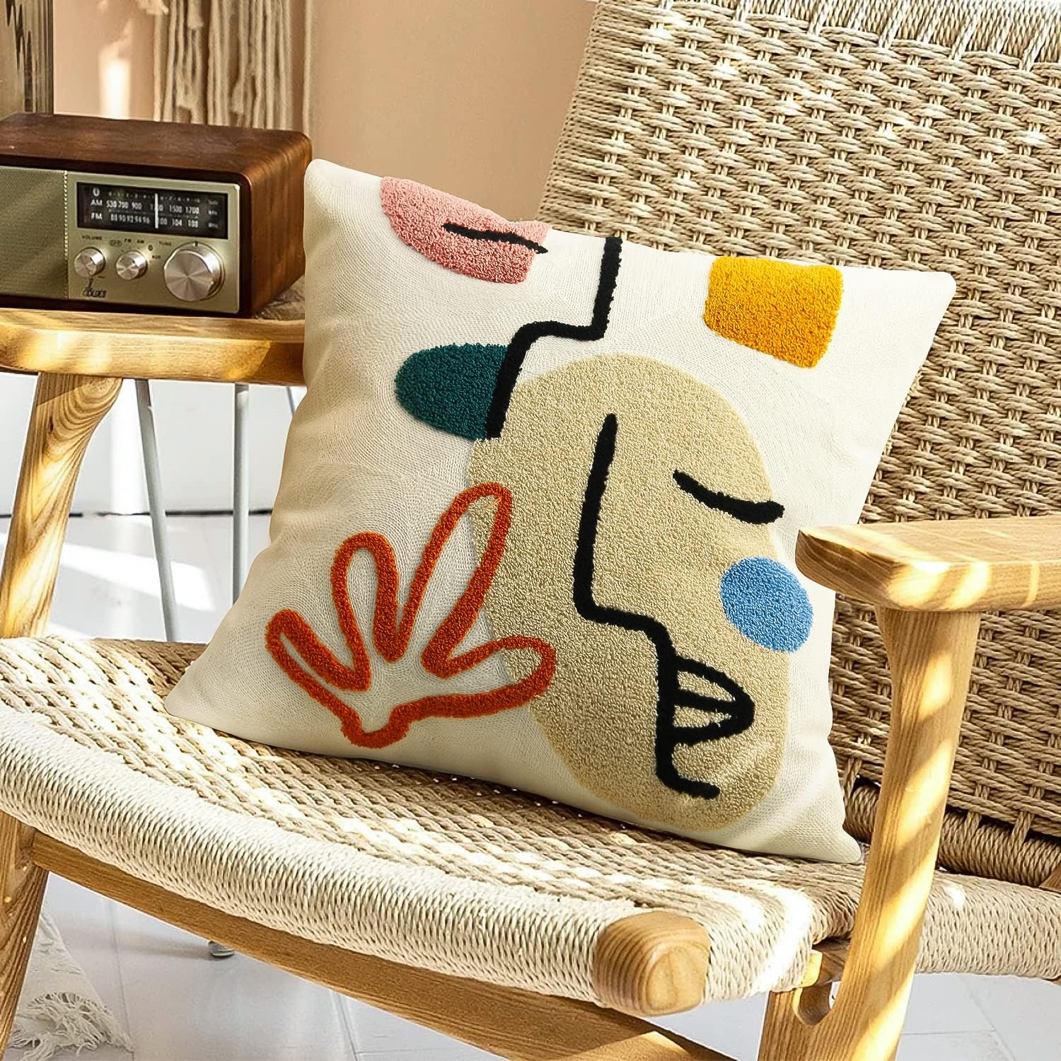 Boho Fabric Pillow Cover — 18" - View 2