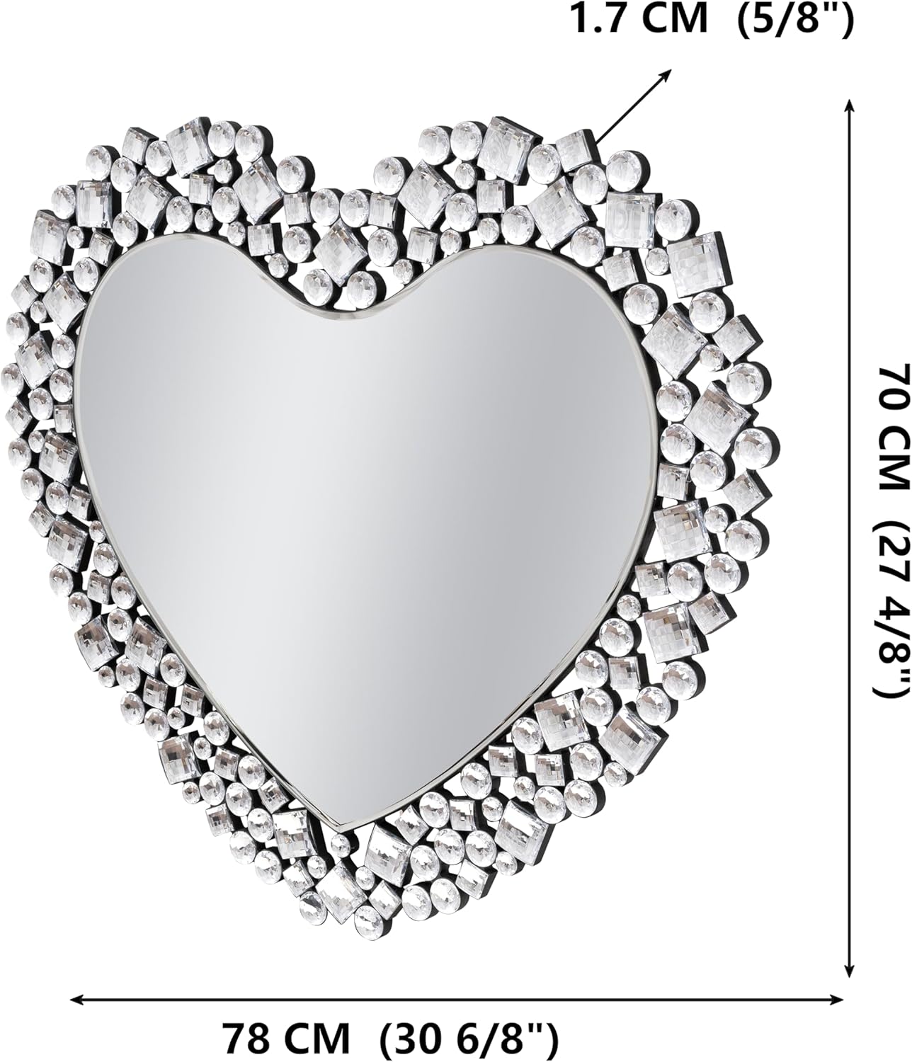 Round Luxe Glass Wall Mirror — 27.6" - View 4
