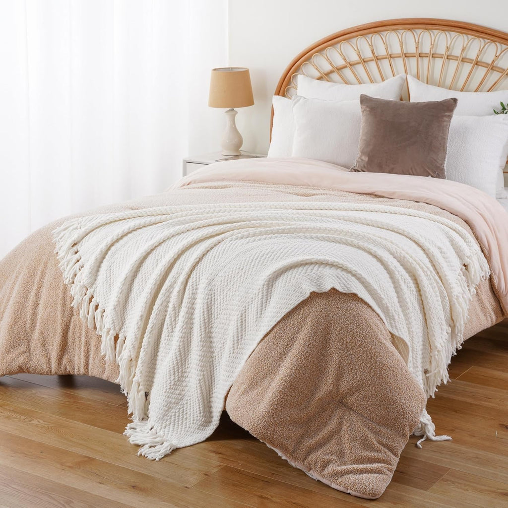 Beige Throw Pillow — 50" - View 5
