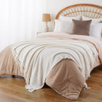 Beige Throw Pillow — 50" - View 5