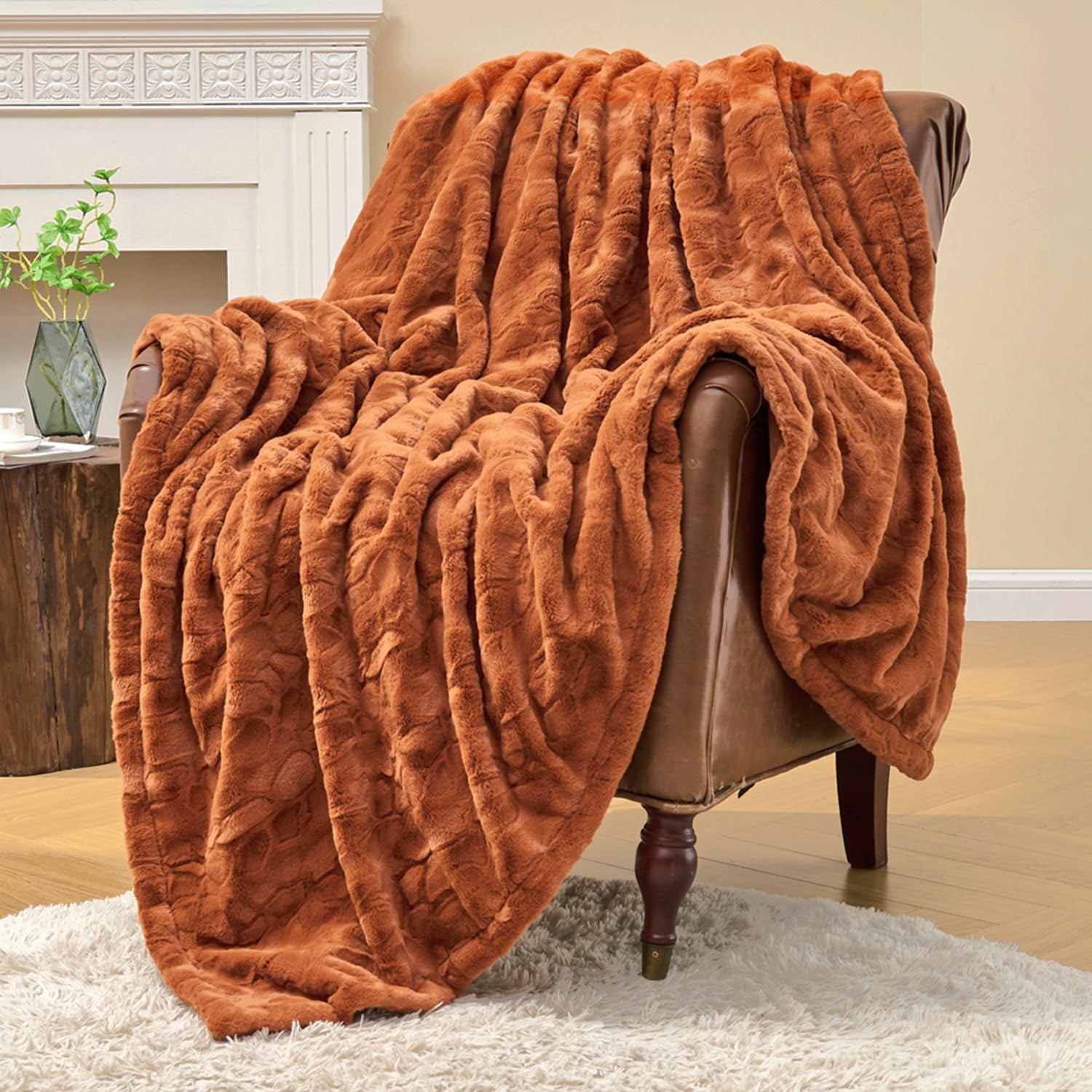 Oversized Luxe Beige Throw Pillow — 60" — Camel