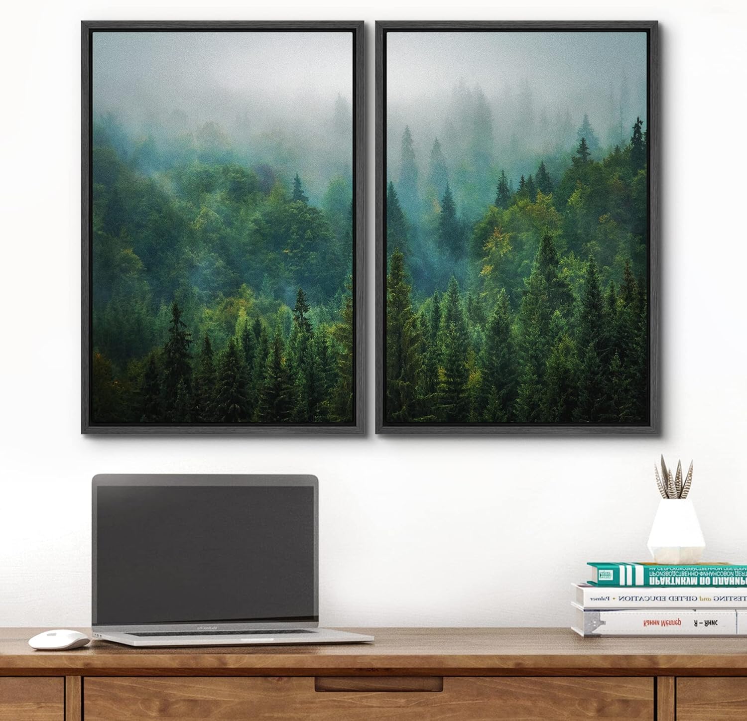 Framed Farmhouse Fabric Canvas Wall Art — 24" - View 2