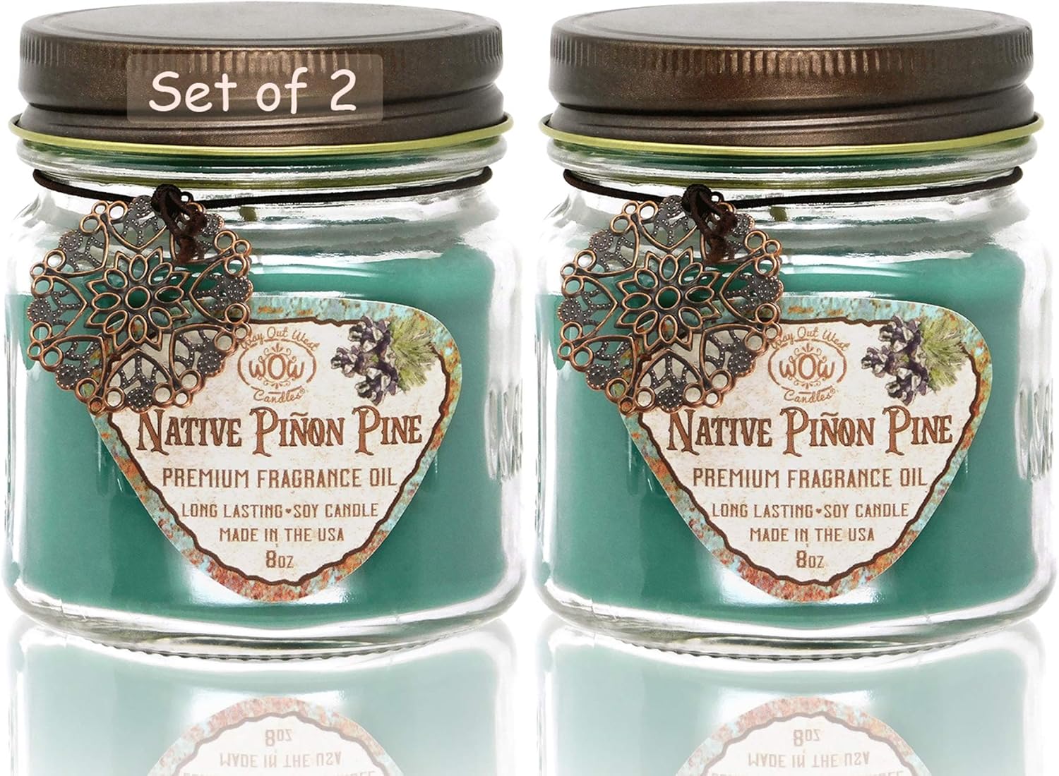 Soy Wax Green Candle — Native Piñon Pine