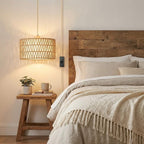 Dimmable Boho Fabric Pendant Light - View 4