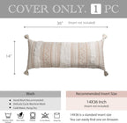 Tufted Boho Beige Pillow Cover — 36" - View 4