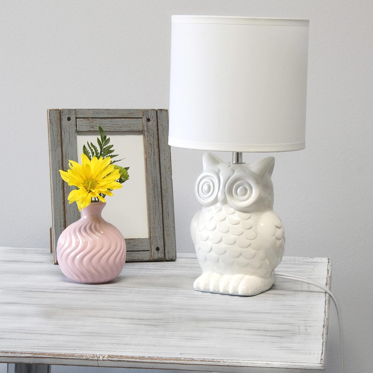 Modern White Desk Lamp — 12.8" - View 12