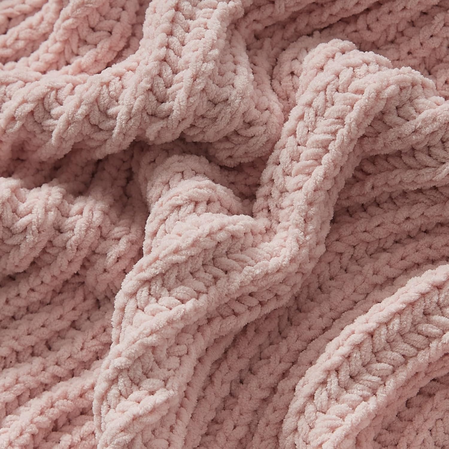 Knit Beige Throw Pillow — 50" - View 4