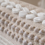 Lumbar Boho Beige Throw Pillow Cover — 36" - View 17