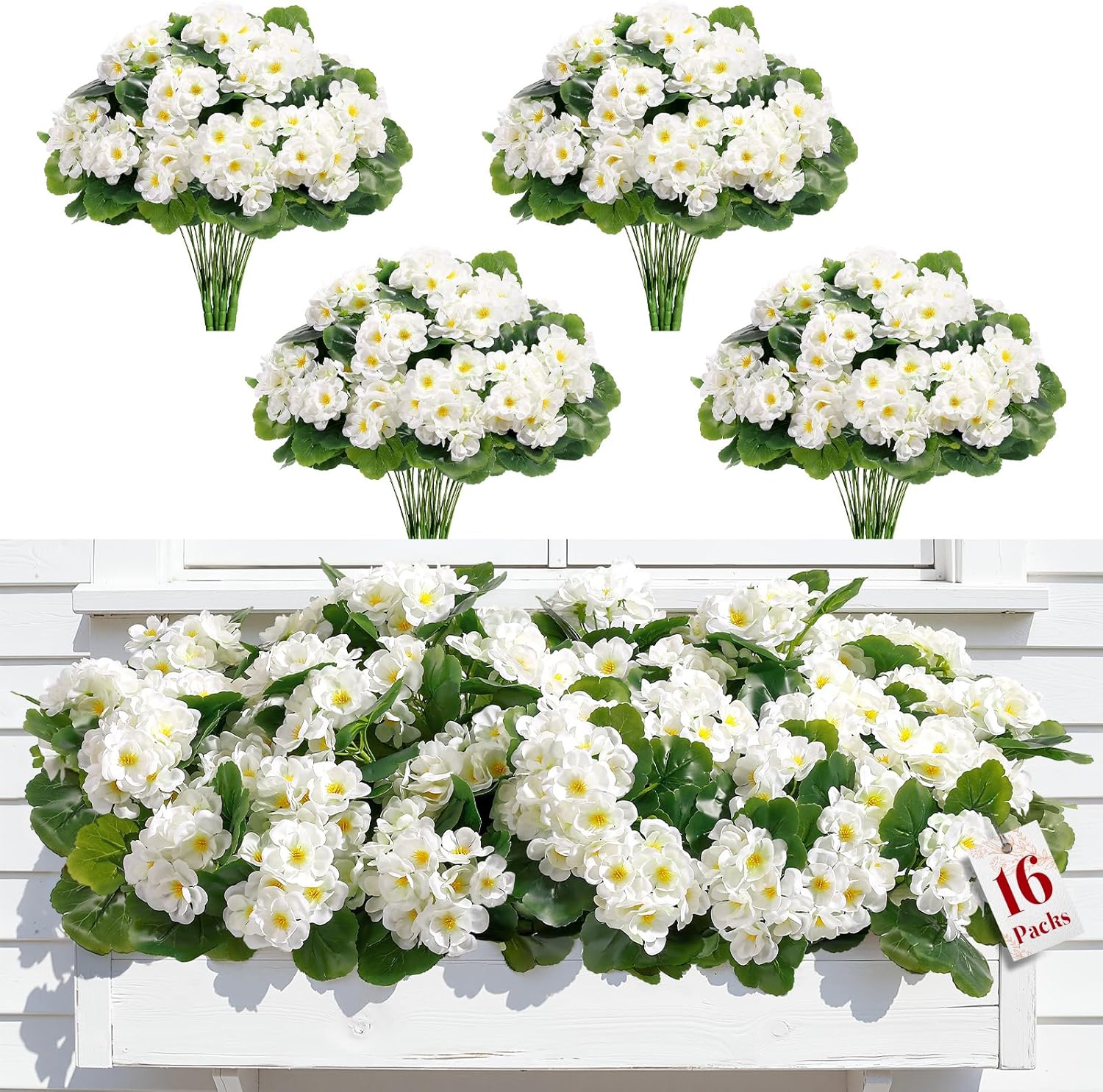 Pink Artificial Plant — White