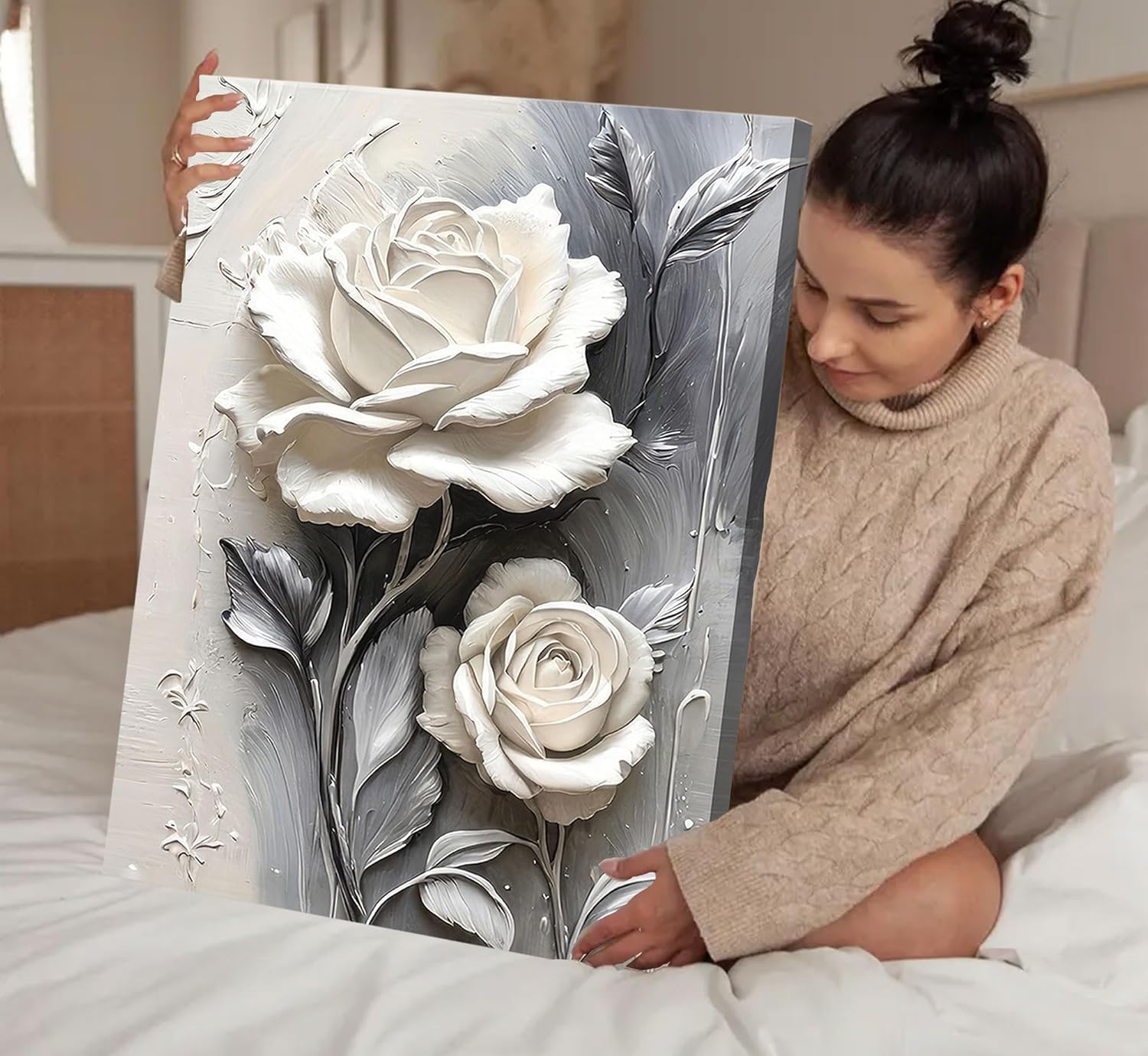 Modern Pink Canvas Wall Art — 16" - View 4