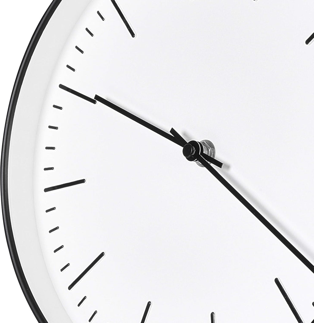 Battery Operated Black Wall Clock — 10" - View 5