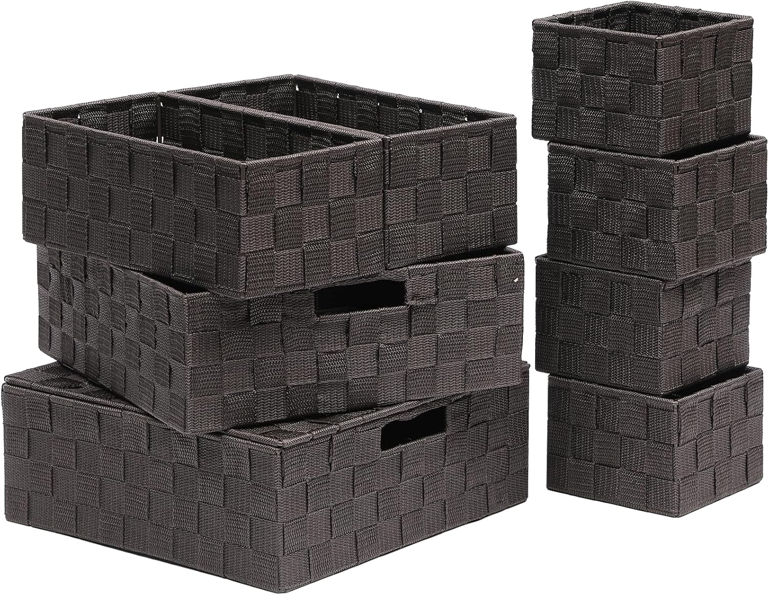 Boho Beige Storage Bin — Set of 7 — 8PCS-with lid