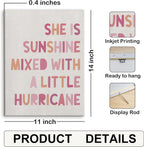Framed Boho Pink Canvas Wall Art — 14" - View 7