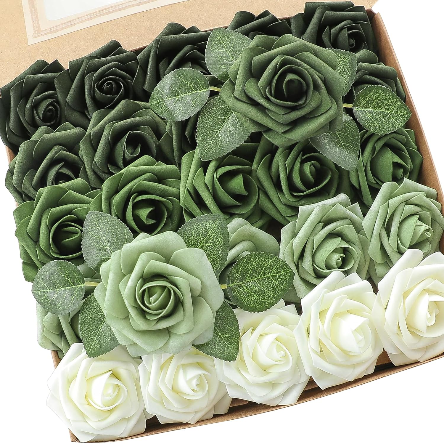 Beige Artificial Flowers — 3" — Shades of Forest