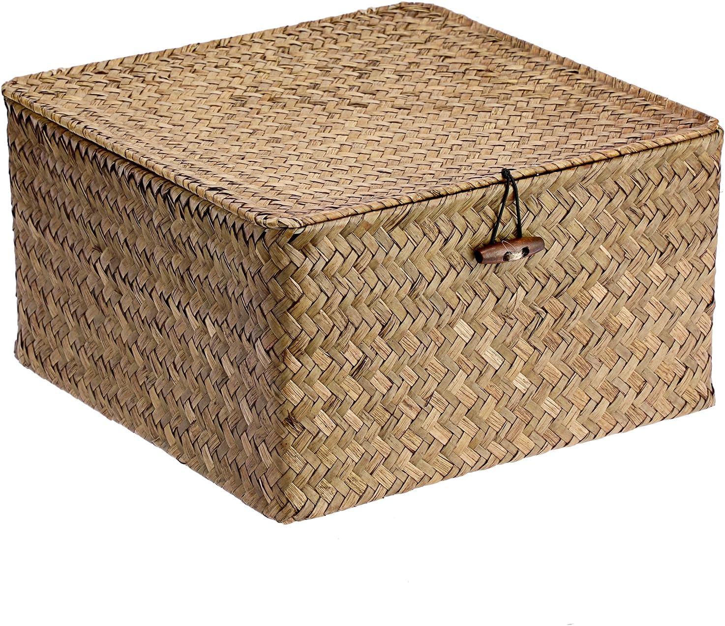 Handwoven Boho Brown Storage Basket — X-Large