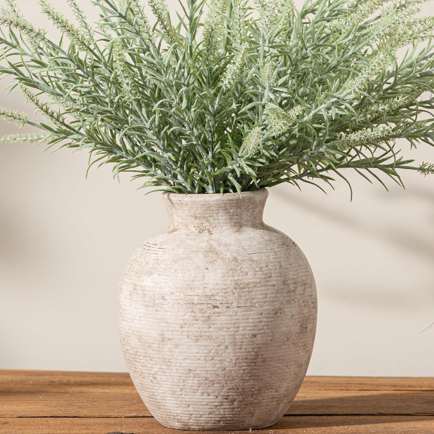 Vintage Farmhouse Brown Flower Vase — 7.4" — Retro-7.4"